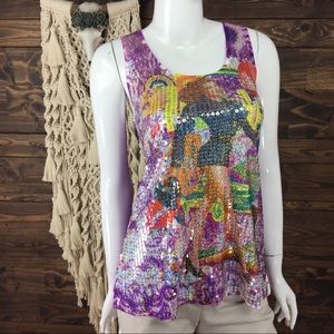 Bella‎ Carra | Sequined Tank Top